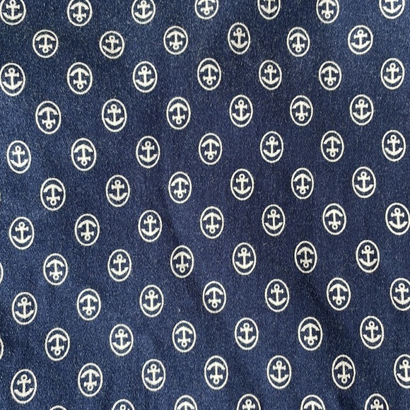 💙REVIEW Sz10 navy anchor capri 7/8 ankle length pants - Picture 2 of 9